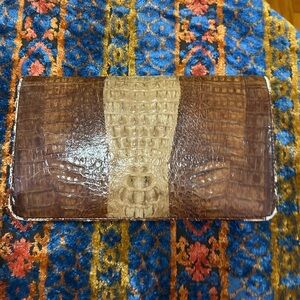 Vintage leather and snakeskin wallet